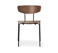 Herman Chaise de Table à Manger Noir/Noyer