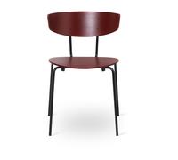 Herman Chaise de Table à Manger Noir/rouge Marron