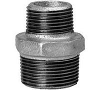 Hermann Schmidt Temperguss 245 mamelon double de réduction 13245019 DN 32 x 15, 2000 2000 /4" x 2000 /2", AG/AG, galvanisé
