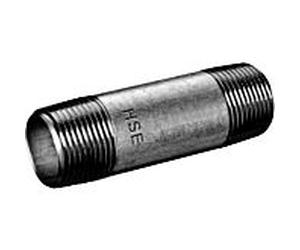 Hermann Schmidt tuyau en fonte malléable double mamelon 2" x 60 noir, filetage mâle