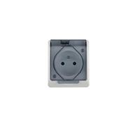 Hermes 5901130483877 GNT 0321-01 Prise d'air simple avec rabat anti-fumée en émail électroplast Blanc 16 A