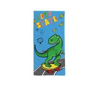 hermet Dinosaures Serviette de Plage pour Enfant, 70 x 140 cm, Serviette de Plage ou Piscine avec Motifs de Dinosaures, 100% Coton Doux, léger et Pratique