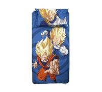 hermet Dragonball Parure de lit 1 Place, Drap Plat, Drap Plat, taie d'oreiller, 100% Coton, Produit Officiel