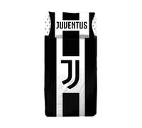 hermet Juventus F.C Parure de lit 1 Place, 100% Coton, Blanc Noir