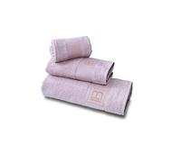 hermet Laura Biagiotti Lot de 3 Serviettes de Bain de Couleur Unie, 100% éponge de Coton, Serviette de Bain + Serviette de Visage + Serviette d'invité, en boîte