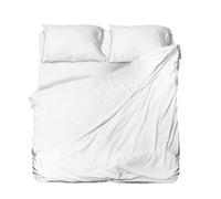 hermet Parure de lit Double en Microfibre, Blanc, Drap Plat, Drap Plat, Drap Plat, Paire de taies d'oreiller, Winner