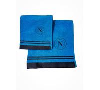 hermet SSC Napoli Serviettes de Bain, Set 2 Serviettes de Bain, Serviette de Visage, Serviette de Bidet, Produit Officiel, 100% Coton, Lot de 2 pièces