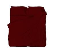 Hermet Winner Parure de lit Double en Microfibre, Pourpre, Drap Plat, Drap Plat, 2 taies d'oreiller, 2 taies d'oreiller