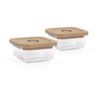 Hermétiques En Verre 210ml Set 2 Ecosquare Chick Bois TU