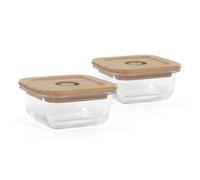 Hermétiques En Verre 210ml Set 2 Ecosquare Frog Bois TU