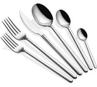 Hermia Concept, Allegra - Silver, set de couverts (36 pièces), argent, 100 % ACIER INOXYDABLE, 23,4 cm