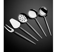 Hermia Concept, Almeria - Silver, set de couverts (5 pièces), argent, 100 % ACIER INOXYDABLE, 23,5 cm