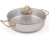 Hermia Concept, D48, set de casseroles (2 pièces), argent, 100 % ACIER INOXYDABLE, 26 x 26 x 8 cm