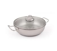 Hermia Concept, D49, set de casseroles (2 pièces), 100 % ACIER INOXYDABLE, argent, 28 x 28 x 12 cm