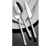Hermia Concept, d97, set de couverts (24 pièces), 100 % ACIER INOXYDABLE, argent