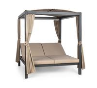 Hermitage Double XL balancelle 2 pers structure acier auvent rideaux