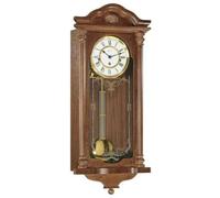 Hermle Horloge Murale, Métal, Laiton, Verre et Bois
