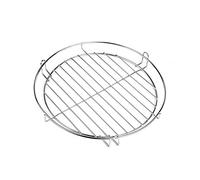 HeRo24 Grille de cuisson chromée de 40 cm avec rail de suspension, grille de maintien au chaud pour barbecue pivotant à 3 pieds.
