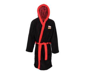 Heroes INC Marvel Comics Peignoir en polaire pour adulte Noir Taille S à XL, Noir , S-M