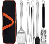 Herogo Ensemble d'ustensiles de barbecue 6 pièces pour hommes - Accessoires de BBQ en acier inoxydable avec sac