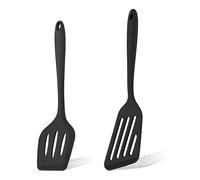 Herogo Lot de 2 spatules fendues en silicone pour la cuisson - Résistantes à la chaleur - Spatules de cuisine pour flipper les poissons, les œufs, les crêpes, les crêpes, les poissons, les œufs, les