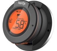 HerQs Dome - Thermomètre à gril - Thermomètre à viande Bluetooth - incl. 2 sondes - Thermomètre numérique - Avec App et alarme de température - Jusqu'à 4 sondes - Pour four, gril, poêle, friteuse à ai