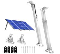 Herrselsam Support de panneau solaire réglable individuellement 0-60 ° pour toit plat, montage de panneau solaire, fixation pour toit plat, mur, bateau, camping-car (1 paire)