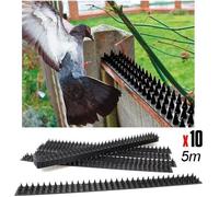 Herse Pics Barrière anti Pigeons / Escalade Répulsif Chats 10 Pièces 5m de long