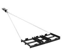 VEVOR Herse Traînée 122x50 cm Râteau de Nivellement Traîné avec Chaine 183 cm pour Niveler Sol, Pâturages, Allées de Gravier, Jardin, Pelouse, Compatible avec Tracteur de Pelouse et Compact, VTT, UTV