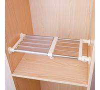 Hershii Étagère de Tension de Placard et Barre de Rangement Extensible en métal - Organisateur réglable - Séparateur de séparation pour Armoire, Placard, Cuisine, Salle de Bain
