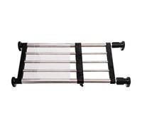 Hershii Étagère Extensible en métal réglable pour Placard, Cuisine, Salle de Bain, Noir, 40 à 60 cm