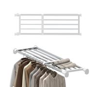 Hershii Extension Placard Étagère Armoire Organisateur Étagères De Rangement Réglables Rack Diviseurs De Placard DIY Séparateurs Économiseur D'espace pour Cuisine Salle De Bains Chambre 40-60cm