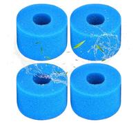 Herspany Filtres de Piscine en Mousse Filtre 4 Pièces, Éponge Filtrante Type S1, Cartouche Filtrante RéUtilisable, Réutilisables et Lavables, Filtre en Mousse pour Spa