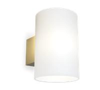 Herstal Applique murale Evoke grande Satin brass-verre opale