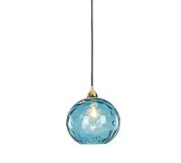 Hertl Lampe suspendue en verre de 7,88 pouces, lampe suspendue en forme de globe, éclairage suspendu vintage, lampe suspendue réglable, lampes de cuisine modernes en verre transparent, plafonnier susp