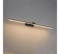 Hertl Luminaires de salle de bain minimalistes réglables sur miroir, applique murale LED à longue bande, abat-jour en acrylique, éclairage de cadre, éclairage avant de miroir de salle de bain moderne(