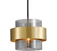 Hertl Lustres en verre métallique de style nordique, abat-jour de lampe à suspension de personnalité créative, plafonniers encastrés, source de lumière E27, suspension unique, lampe suspendue de décor