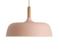 Hertl Plafonnier décoratif E26/E27, suspension en bois, lustres modernes, abat-jour en aluminium simple, lampe suspendue réglable de style nordique for salle à manger, cuisine, îlot, chambre à coucher