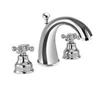 Herzbach Anais mitigeur lavabo 32412000104 blanc -or, raccord 3 points, avec garniture de vidage