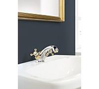 Herzbach Anais mitigeur lavabo 32452000102 chromé or, coulée au lancer, avec garniture de vidage