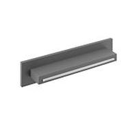 Herzbach Bec mural Deep Grey 23.697000. 2000 .06 346x80mm, pour montage mural en saillie, gris mat