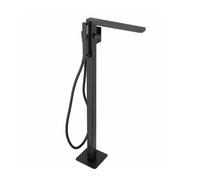 Herzbach CEO BLACK Robinetterie de baignoire au sol, Mitigeur monocommande, 36.220207.1.12,