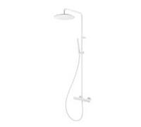 Herzbach Colonne de douche Deep White 23.988250. 2000 .07 avec thermostat de douche apparent, blanc mat