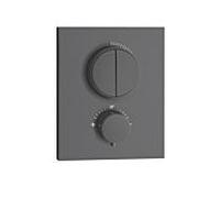Herzbach Deep Grey kit de montage final 23.803050.2.06 pour 2 Verbraucher , thermostat encastré, gris mat