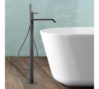 Herzbach DEEP GREY Robinetterie de baignoire au sol, Mitigeur monocommande, 23.220700.1.06,
