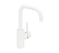 Herzbach Deep White mitigeur lavabo 23.203330. 2000 .07 M-Size, sans garniture de vidange , blanc mat
