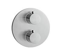 Herzbach Design iX 17.503050. 2000 .09 thermostat à encastrer rond, acier inoxydable brossé