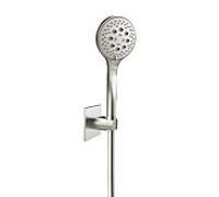 Herzbach Design iX 17.914300.2.09 1600 mm, rosace 70x70mm, avec douchette, acier inoxydable brossé