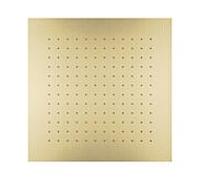 Herzbach Design iX PVD encastré au plafond, 500x500mm, acier laiton