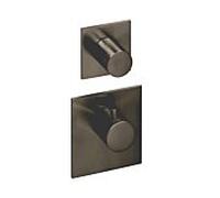 Herzbach Design iX PVD Herzbach match0 21.521015. 2000 .40 Black Steel, pour module thermostat Universal , carré